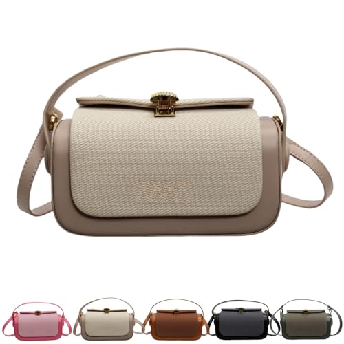 PHFDQKG Bunte Umhängetasche mit Klappe, strukturierte PU-Umhängetasche, exquisite Mini-Tasche, stilvoll und schlicht von PHFDQKG