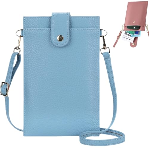 PHFDQKG Ultradünne Handy-Brieftasche für Damen (2025) mit Kartenfächern und Steckfach, stilvoll und schlicht, PU-Material von PHFDQKG