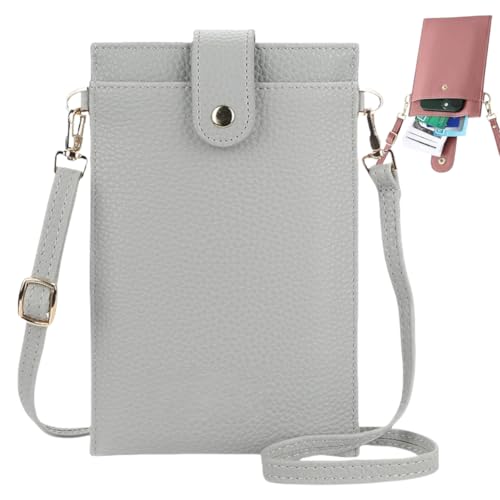 PHFDQKG Ultradünne Handy-Brieftasche für Damen (2025) mit Kartenfächern und Steckfach, stilvoll und schlicht, PU-Material von PHFDQKG