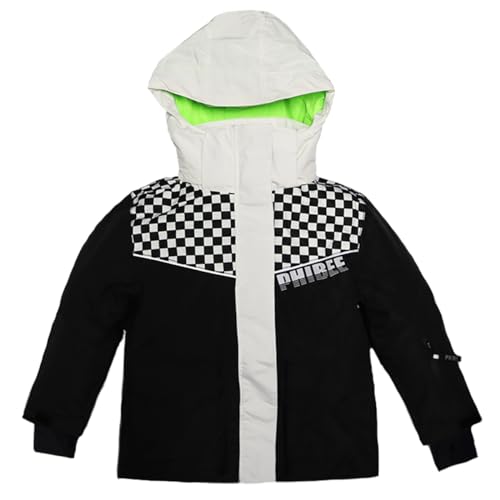 PHIBEE Herren-Skijacke, wasserdicht, winddicht, Fleece, kariert, Größe S, Schwarz PHIBEE Herren-Skijacke, wasserdicht, winddicht, Fleece, kariert, Größe S, Schwarz von PHIBEE