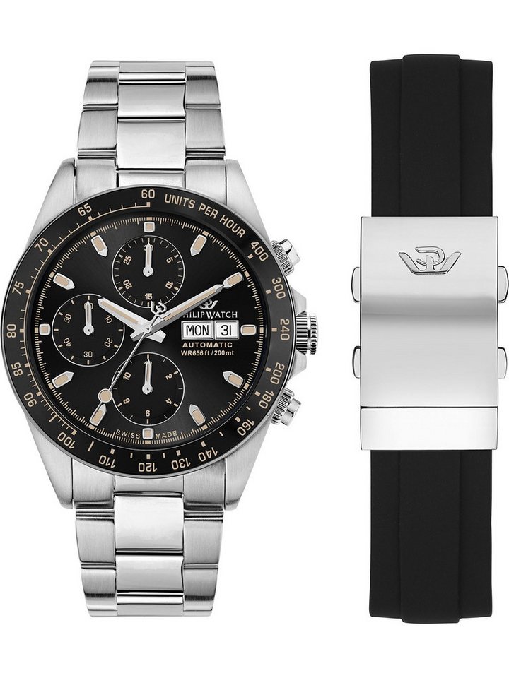PHILIP WATCH UHREN Chronograph Philip Watch Herren-Uhren-Sets Analog Automatik von PHILIP WATCH UHREN