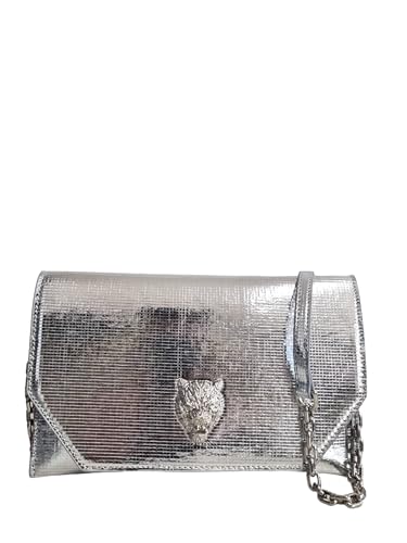 PHILIPP PLEIN SPORT Unisex Flat Clutch Lime Handtasche, Silver von PHILIPP PLEIN SPORT