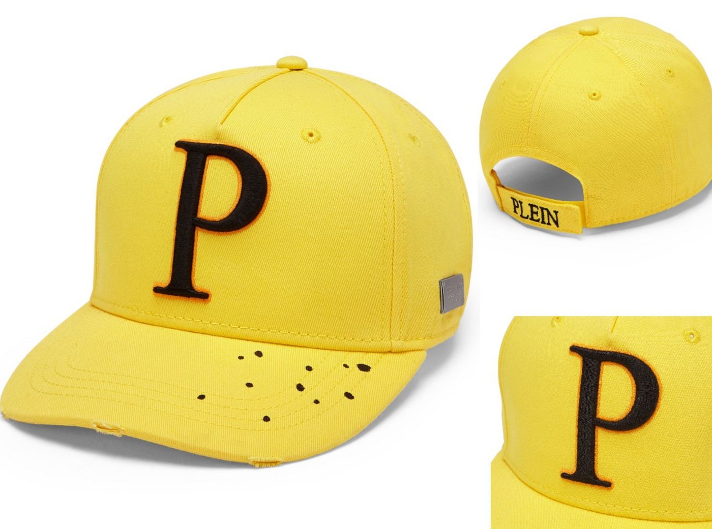 PHILIPP PLEIN Baseball Cap Philipp Plein Paint Logo Patch Baseballcap Hut Baseball Cap Kappe Hat von PHILIPP PLEIN