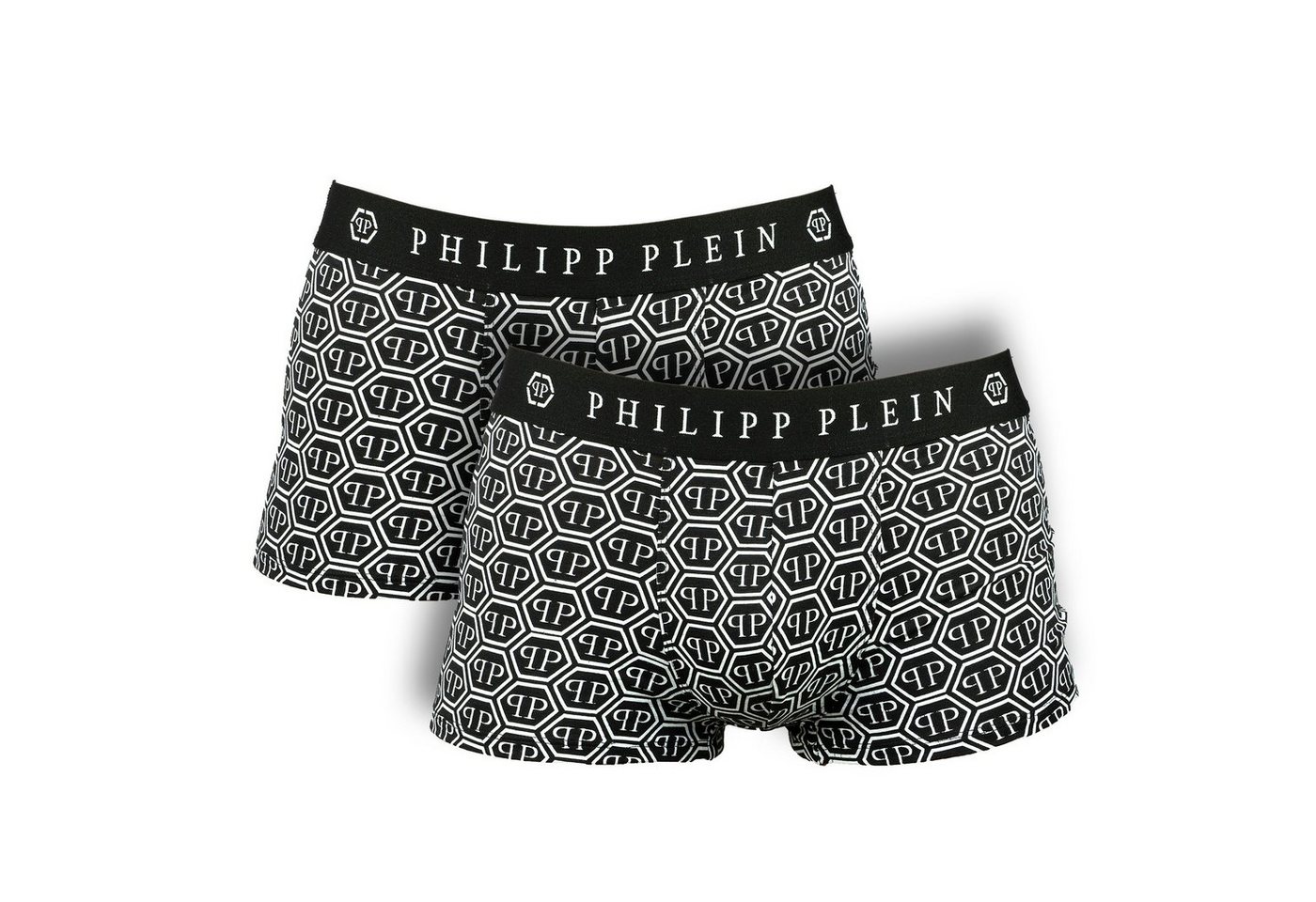 PHILIPP PLEIN Boxershorts UUPB41 Doppelpack, Logomuster von PHILIPP PLEIN