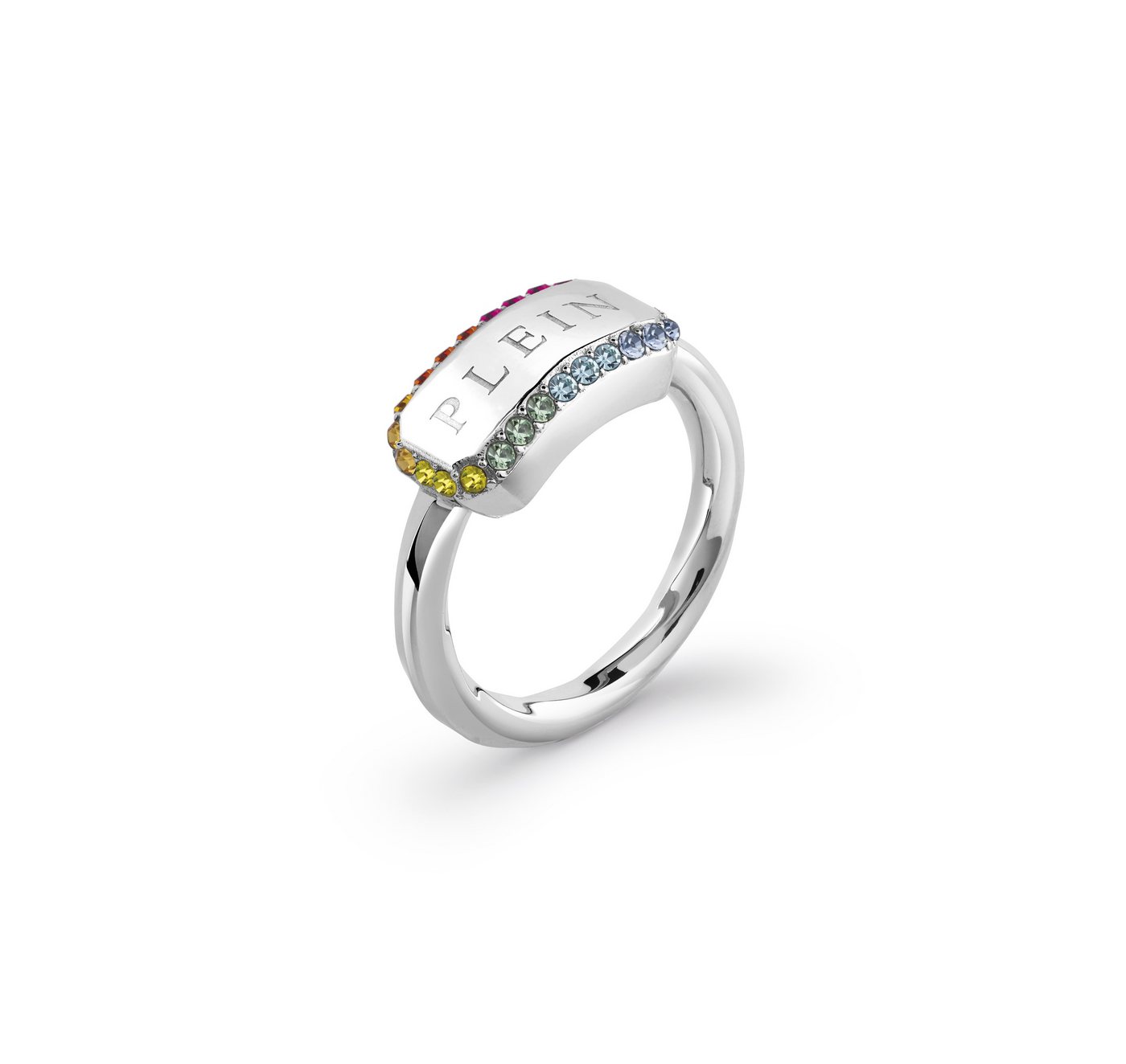 PHILIPP PLEIN Fingerring PLEIN CRYSTAL TAG (1-tlg), Recyled Stainless Steel von PHILIPP PLEIN