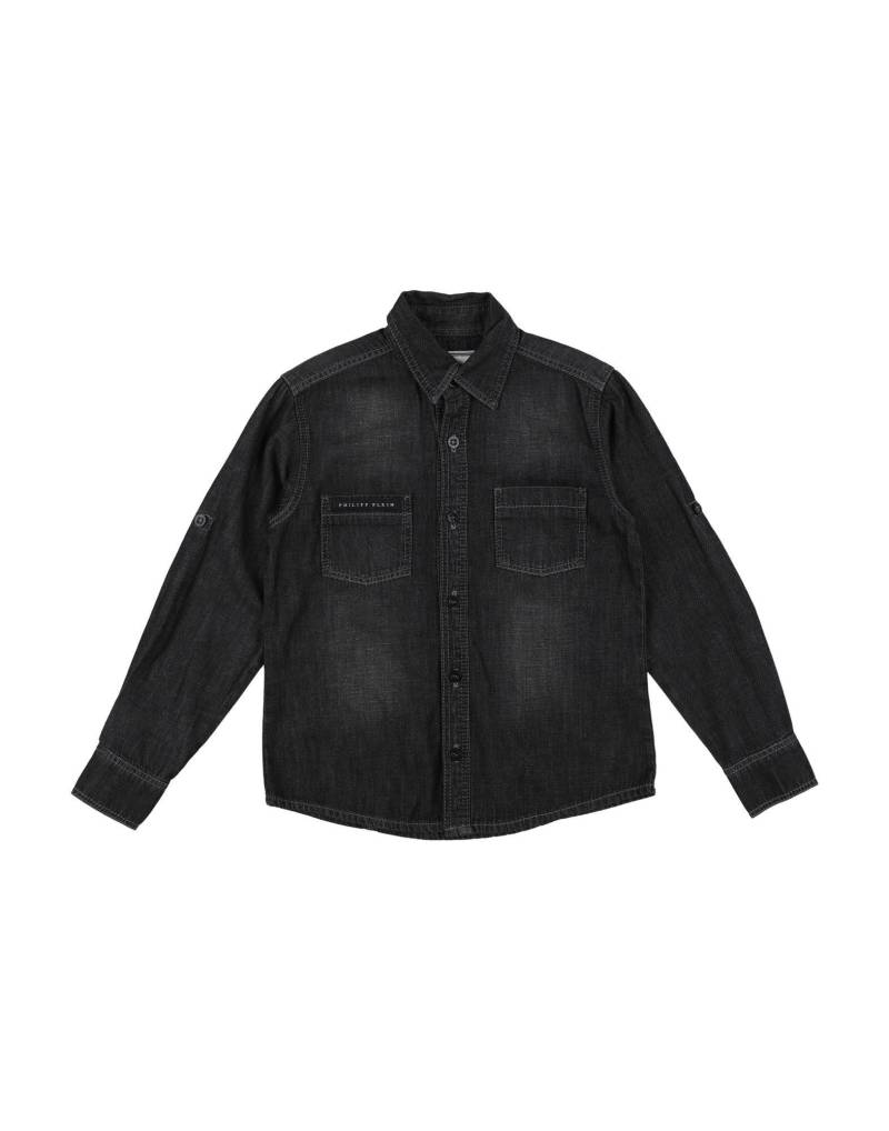 PHILIPP PLEIN Jeanshemd Kinder Braungrau von PHILIPP PLEIN
