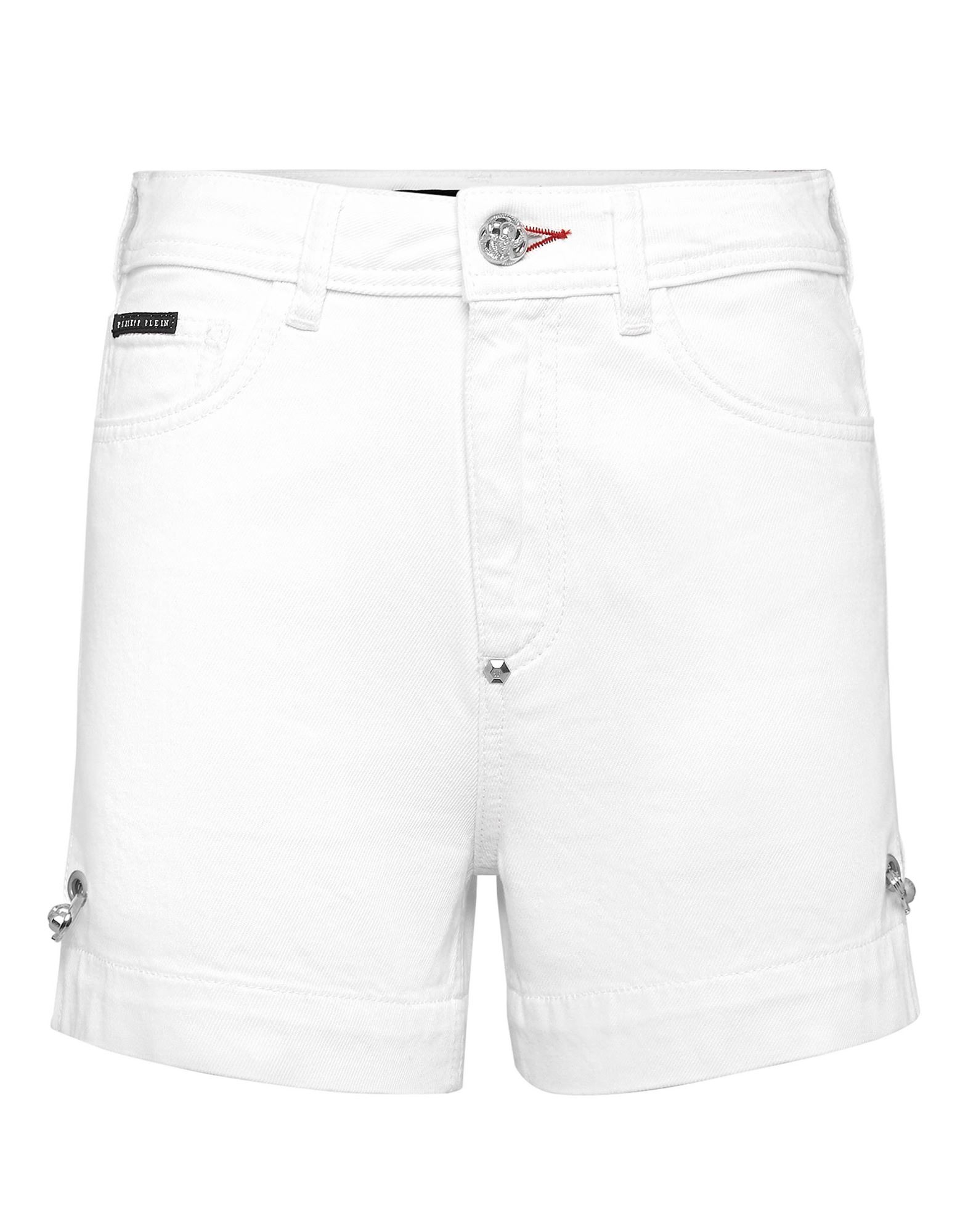 PHILIPP PLEIN Jeansshorts Damen Weiß von PHILIPP PLEIN