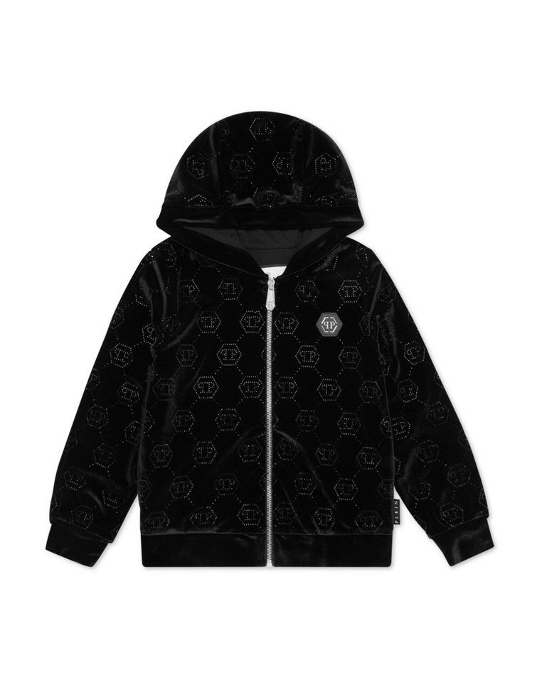 PHILIPP PLEIN Kapuzensweatjacke Monogram Mit Schmucksteinen von PHILIPP PLEIN