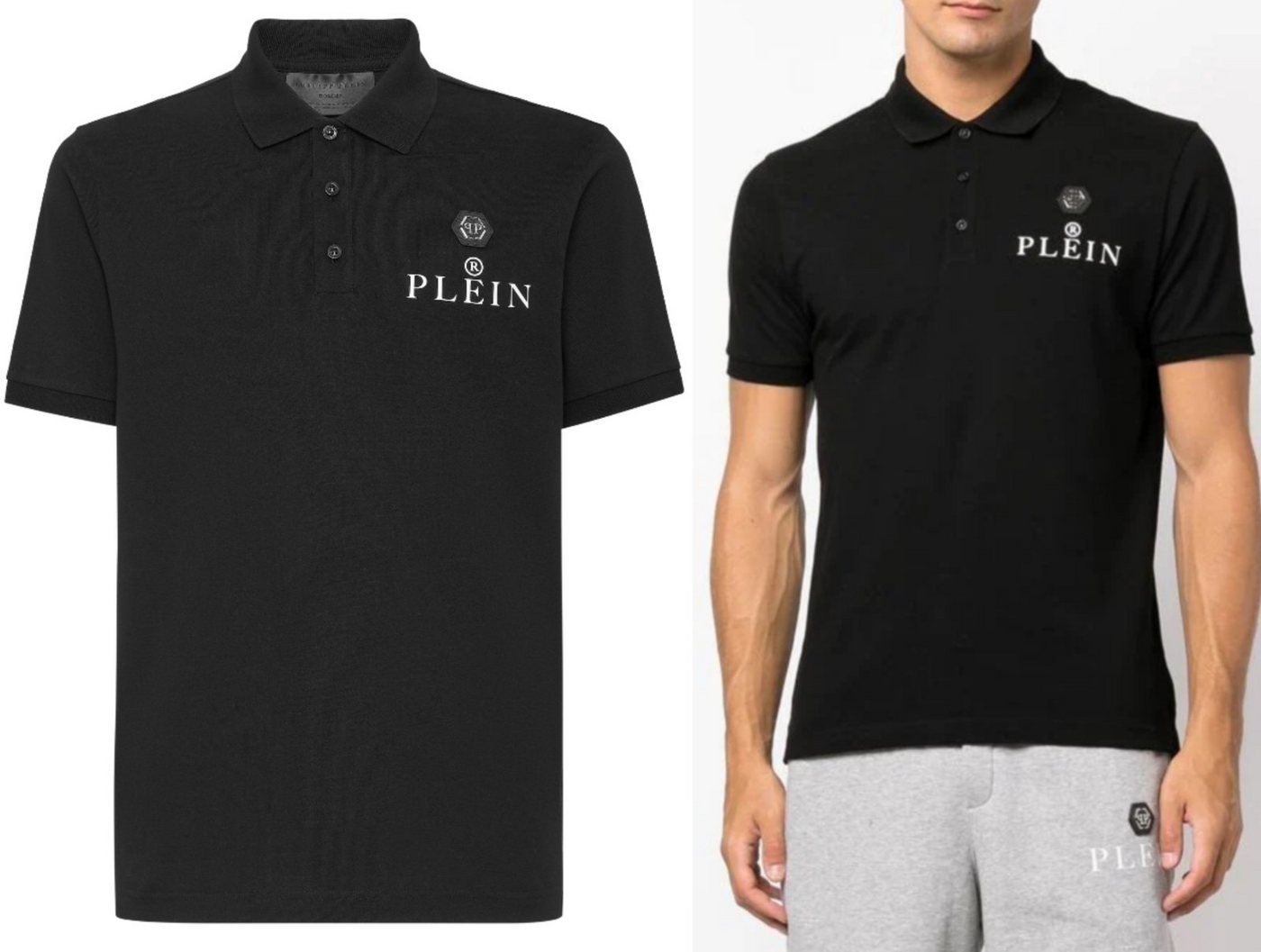 PHILIPP PLEIN Poloshirt PHILIPP PLEIN Polo Shirt Polohemd SS Patch Logo Hemd Polohemd T-shirt von PHILIPP PLEIN