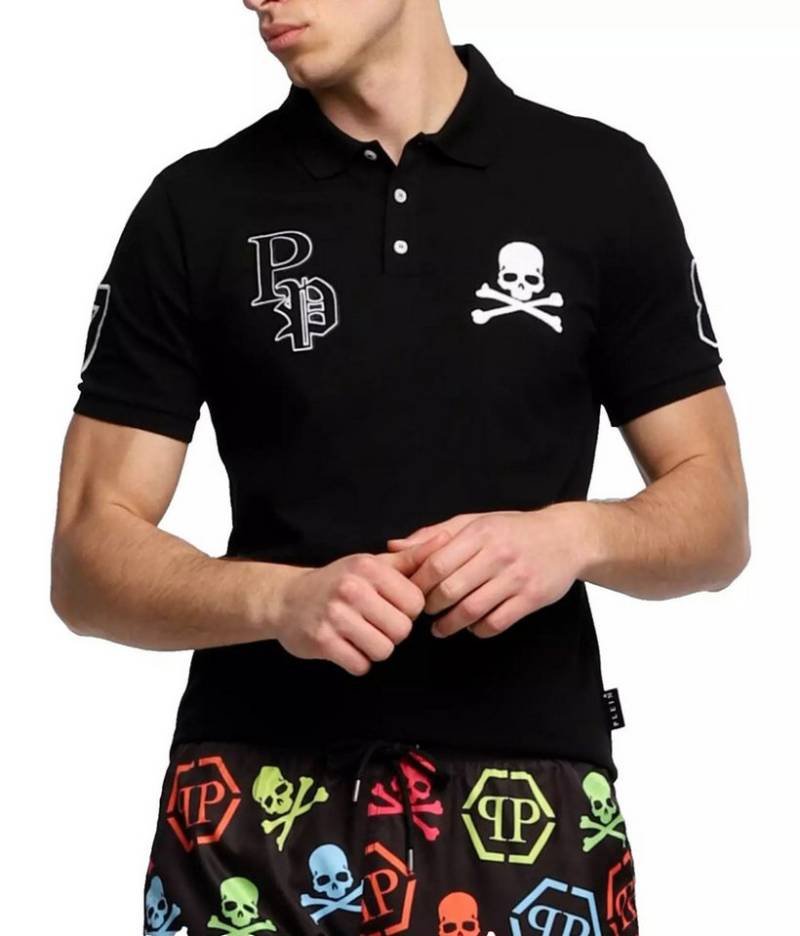 PHILIPP PLEIN Poloshirt SS Multi Skull Logo von PHILIPP PLEIN