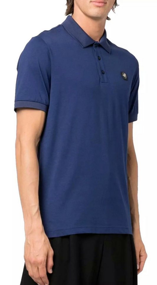 PHILIPP PLEIN Poloshirt Polohemd mit PP Hexagon Patch und Skull&Bones Logo Slim fit Gerippter Kragen und Bündchen, Asymmetrischer Saum von PHILIPP PLEIN