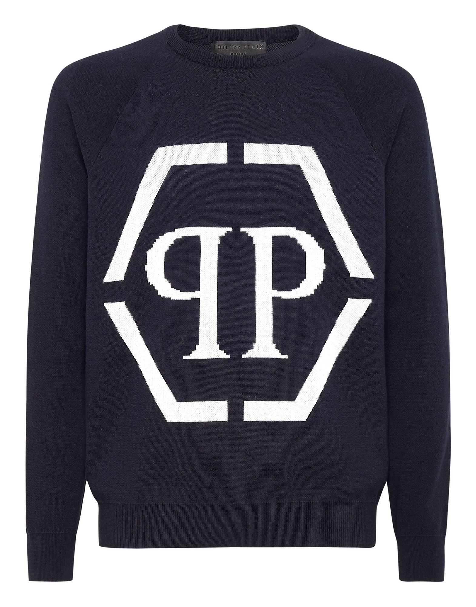 PHILIPP PLEIN Pullover Herren Blau von PHILIPP PLEIN