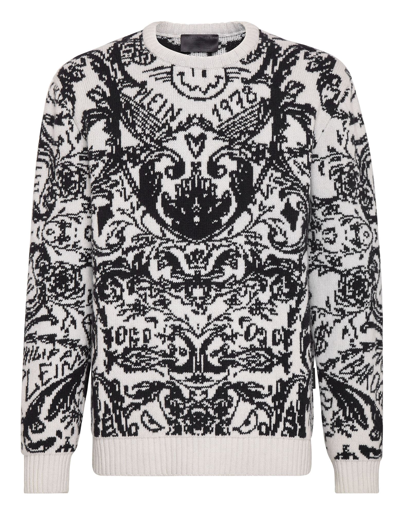 PHILIPP PLEIN Pullover Herren Weiß von PHILIPP PLEIN