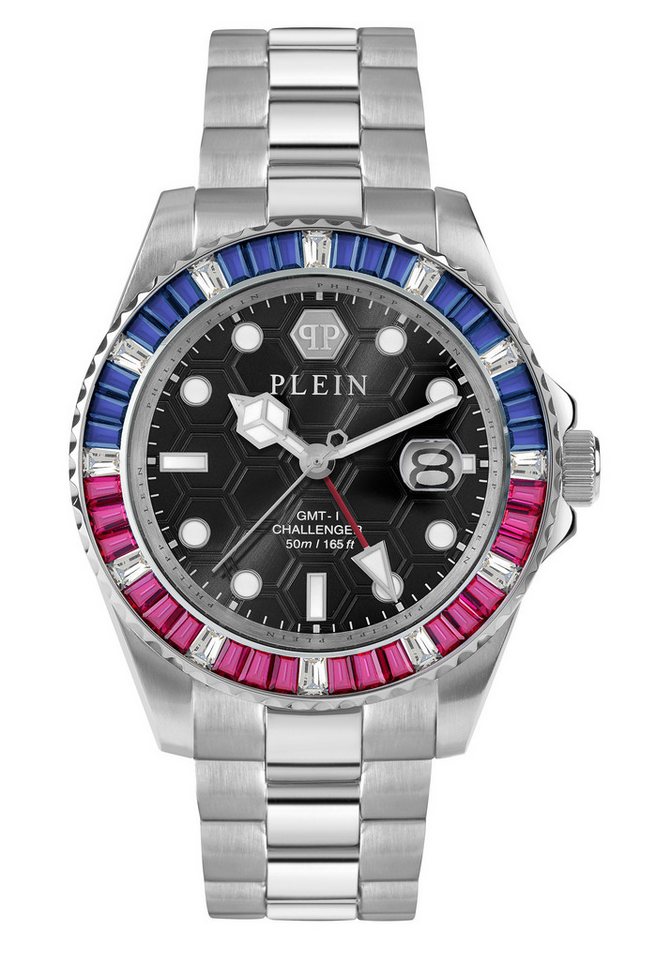 PHILIPP PLEIN Quarzuhr GMT-I CHALLENGER BAGUETTES, (1-tlg), Quarz-Analoguhr von PHILIPP PLEIN