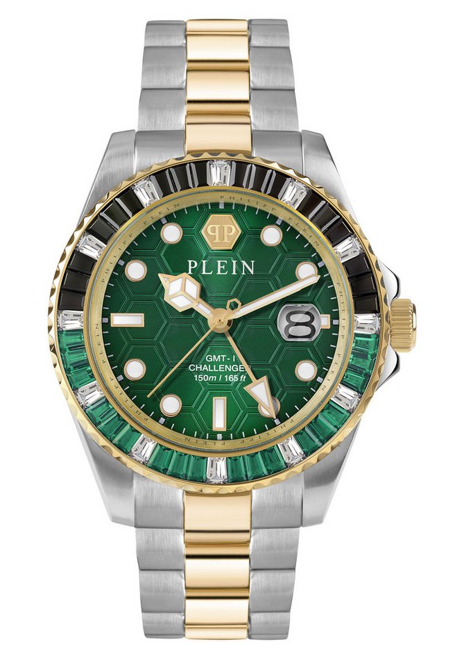 PHILIPP PLEIN Quarzuhr GMT-I CHALLENGER BAGUETTES, (1-tlg), Quarz-Analoguhr von PHILIPP PLEIN