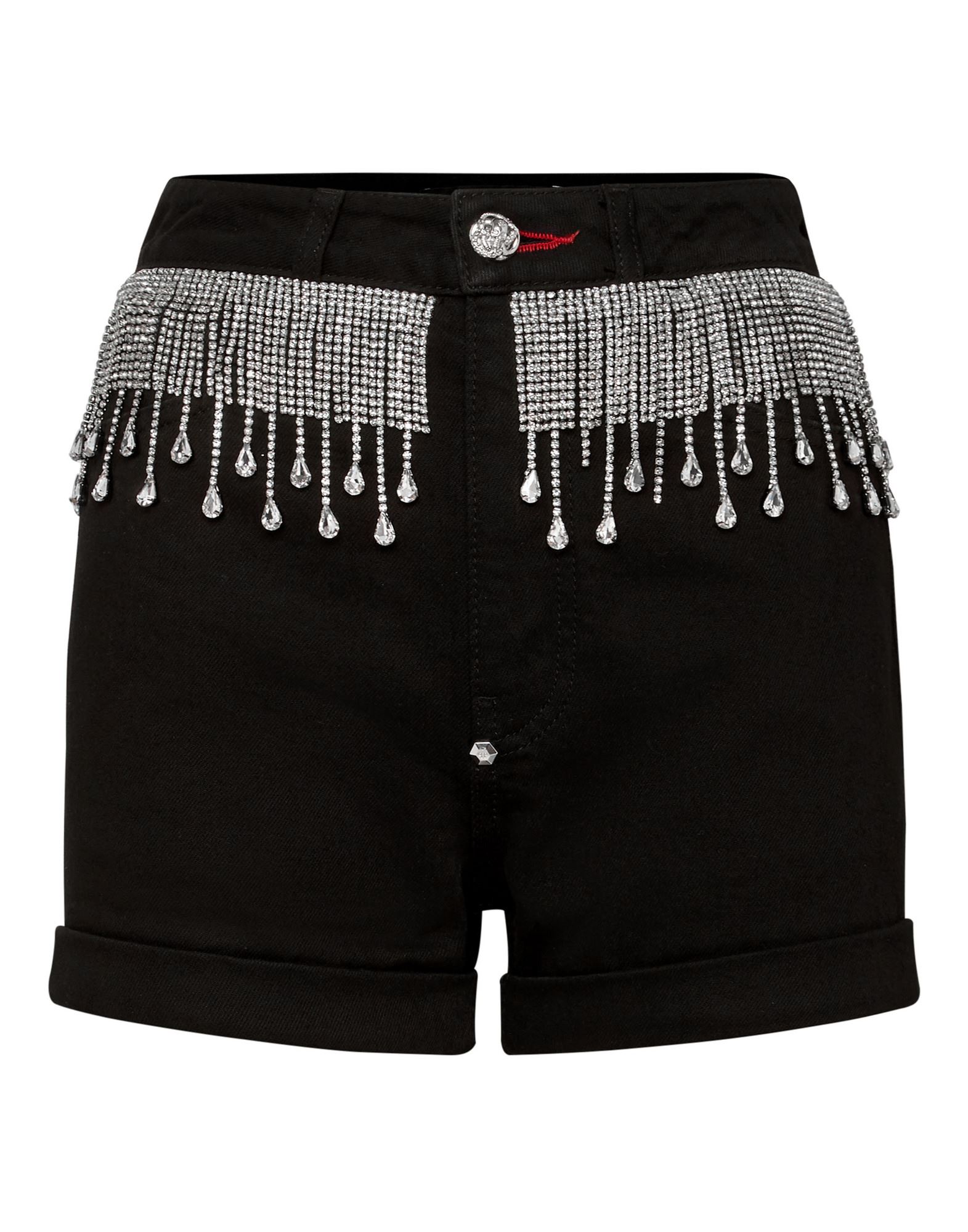 PHILIPP PLEIN Jeansshorts Damen Schwarz von PHILIPP PLEIN