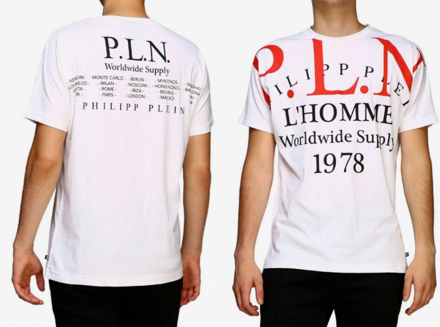 PHILIPP PLEIN T-Shirt Philipp Plein PP Mens Cult Gold Cut Shirt Round Neck P.L.N. T-Shirt Sh von PHILIPP PLEIN