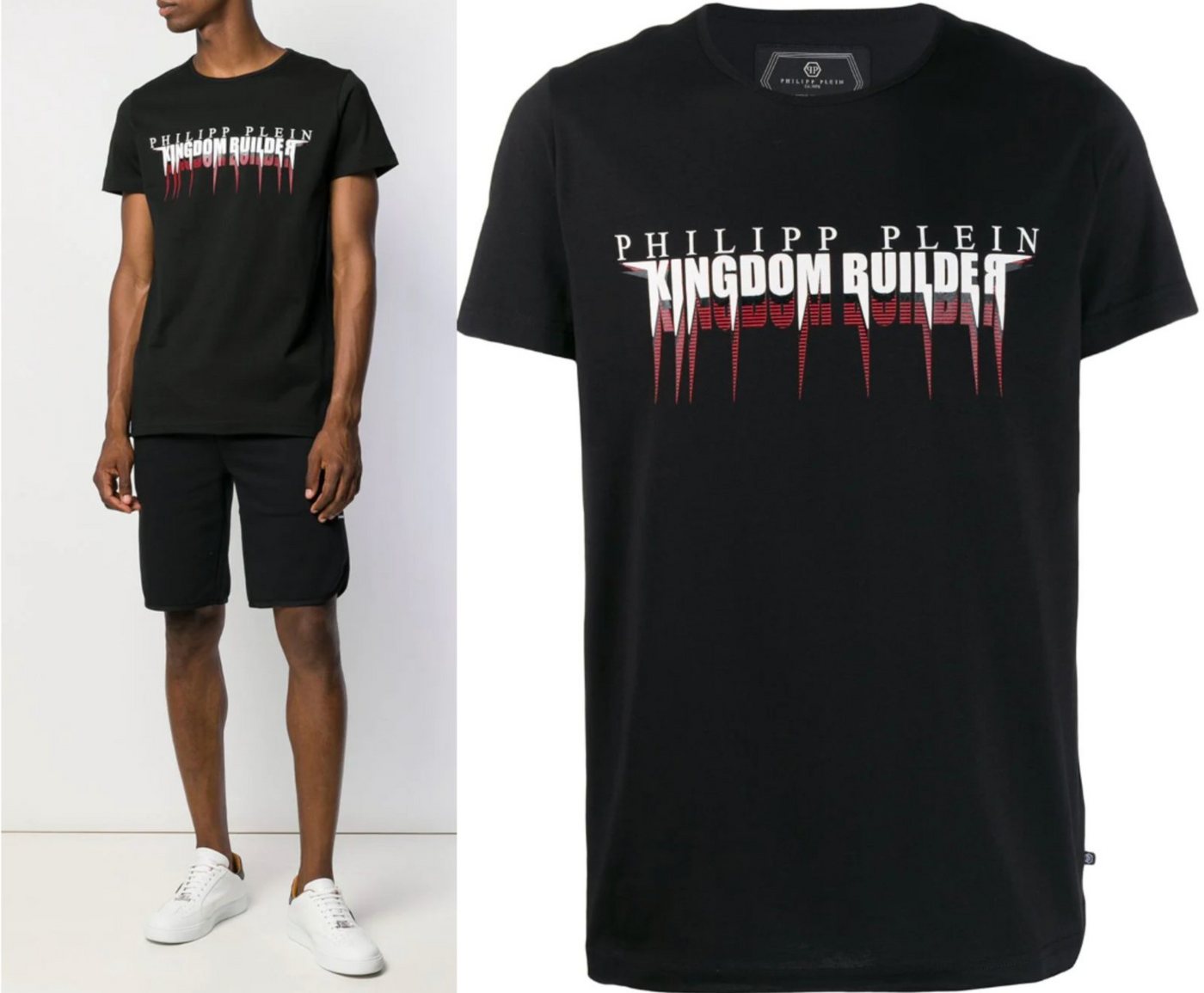 PHILIPP PLEIN T-Shirt Philipp Plein Platinium Cut Statement Logo Shirt Round Neck T-Shirt To von PHILIPP PLEIN