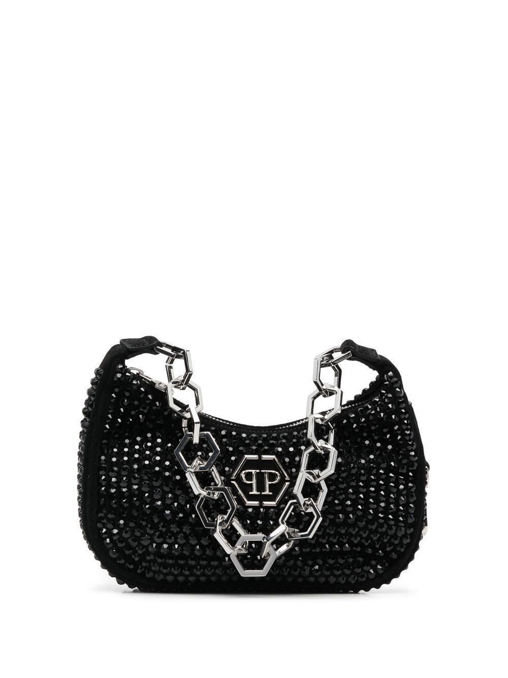 Philipp Plein Handtasche mit Kristallen - Schwarz von Philipp Plein