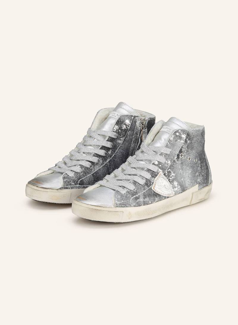 Philippe Model Hightop-Sneaker silber von PHILIPPE MODEL