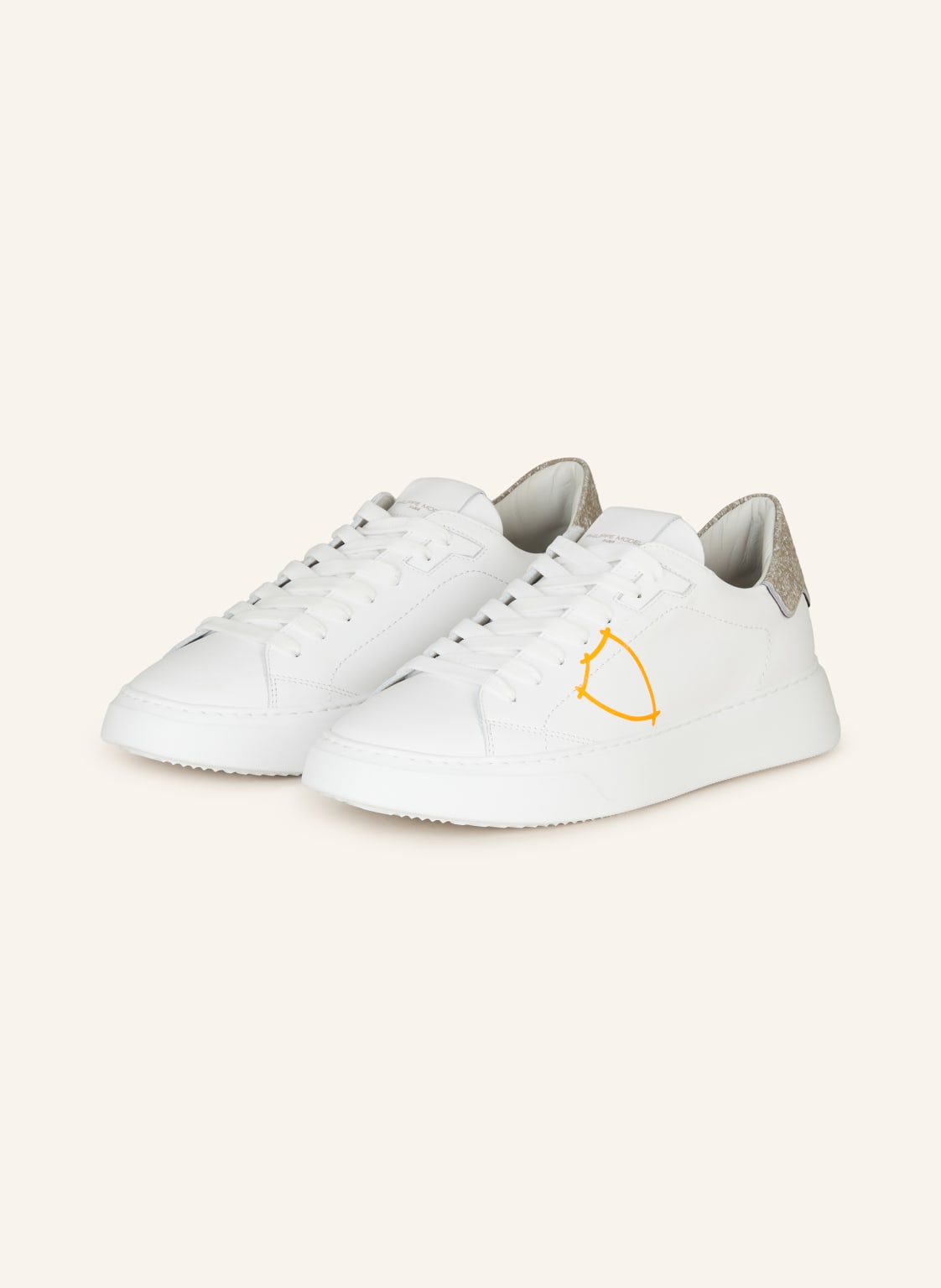 Philippe Model Sneaker Temple Low weiss von PHILIPPE MODEL