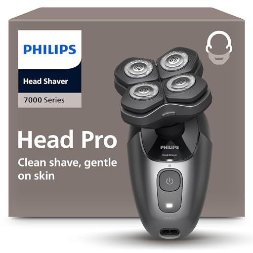 Philips Head Shaver Pro Series 7000 – Glatzenrasierer für Männer und Frauen, flexibler 360°-Scherkopf und ComfortCut-Klingen für eine gründliche Rasur, sanft zur Haut, Modell HS7980/15 von PHILIPS