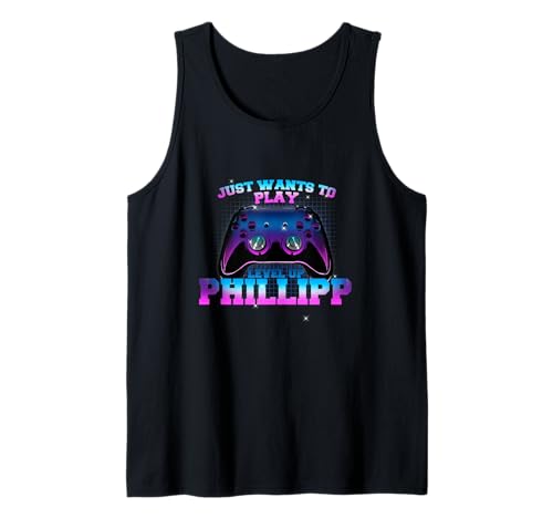 Herren PHILLIPP - LEVEL UP mit Controller: WILL NUR SPIELEN Tank Top Herren PHILLIPP - LEVEL UP mit Controller: WILL NUR SPIELEN Tank Top von PHILLIPP Sohn Enkel Geburtstag Geschenkideen