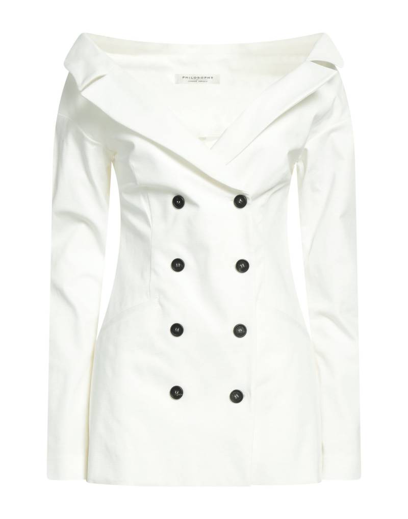 PHILOSOPHY di LORENZO SERAFINI Blazer Damen Weiß von PHILOSOPHY di LORENZO SERAFINI