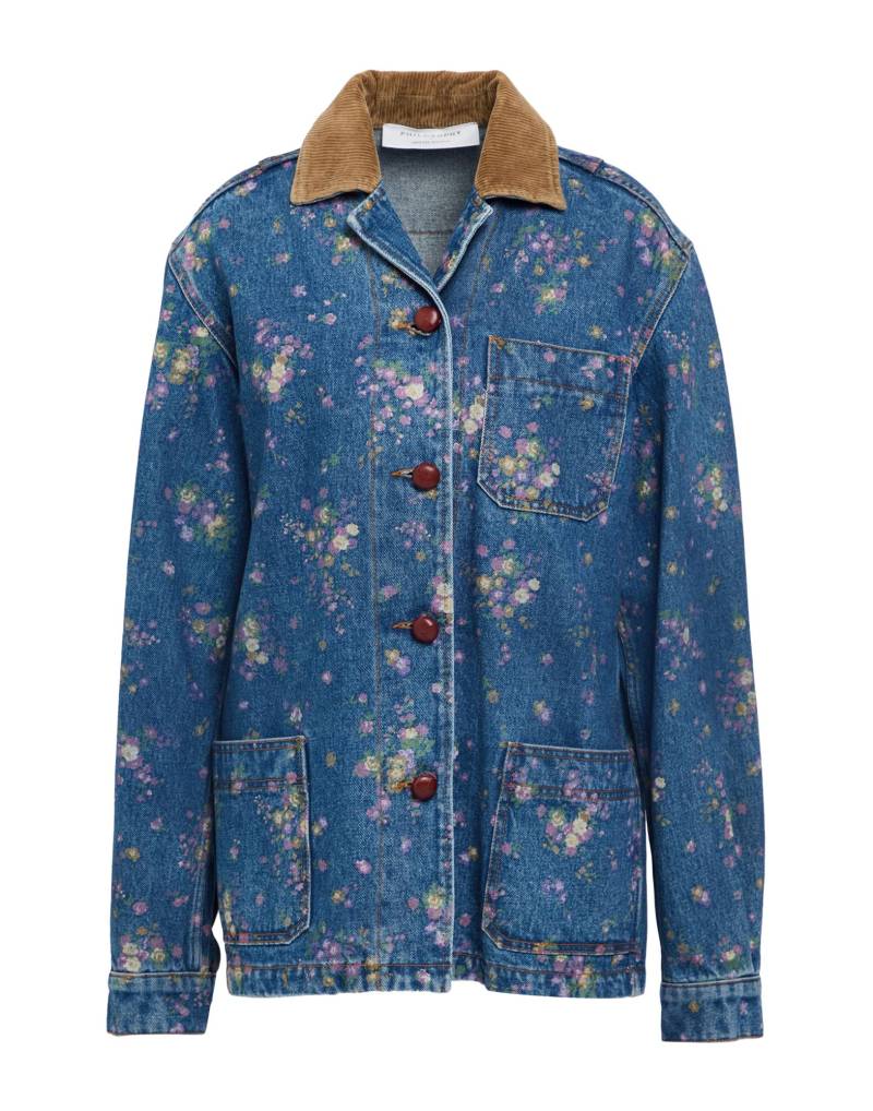 PHILOSOPHY di LORENZO SERAFINI Jeansjacke/-mantel Damen Blau von PHILOSOPHY di LORENZO SERAFINI