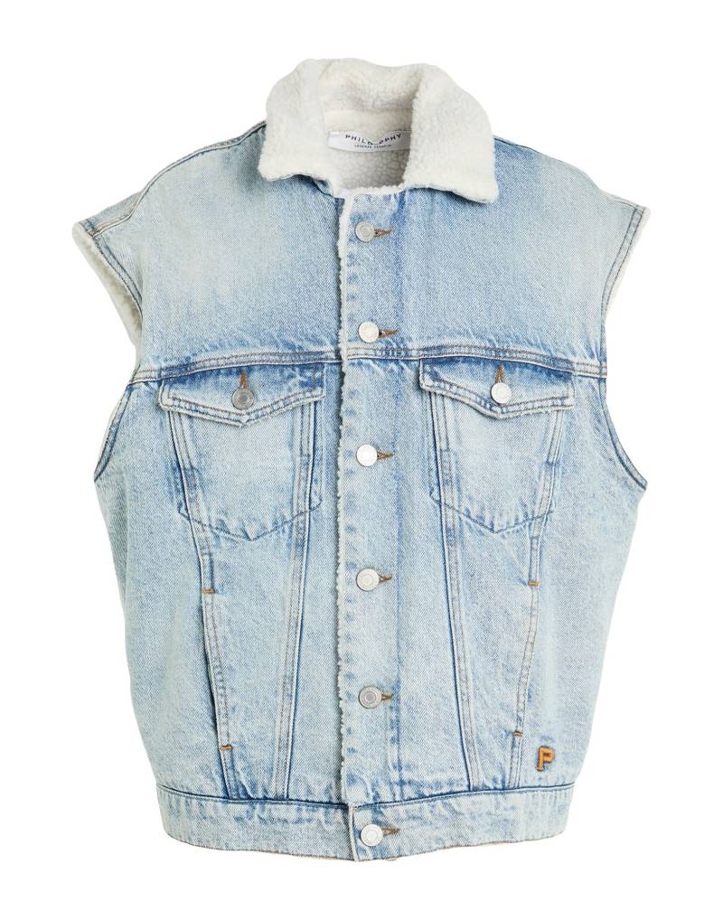 PHILOSOPHY di LORENZO SERAFINI Jeansjacke/-mantel Damen Blau von PHILOSOPHY di LORENZO SERAFINI