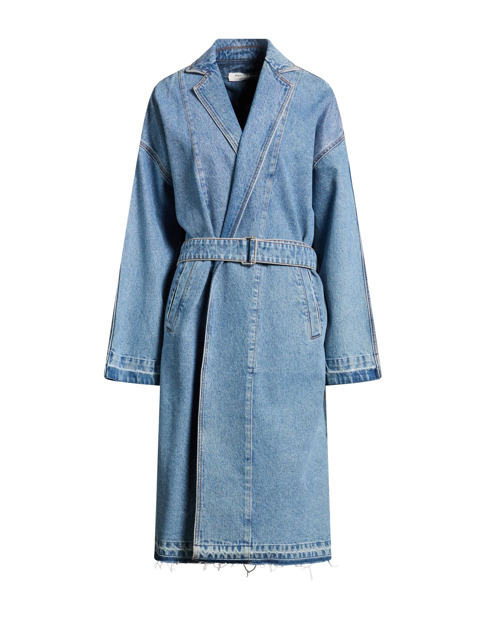 PHILOSOPHY di LORENZO SERAFINI Jeansjacke/-mantel Damen Blau von PHILOSOPHY di LORENZO SERAFINI