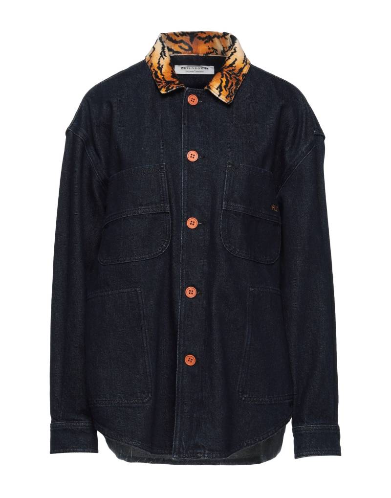 PHILOSOPHY di LORENZO SERAFINI Jeansjacke/-mantel Damen Blau von PHILOSOPHY di LORENZO SERAFINI