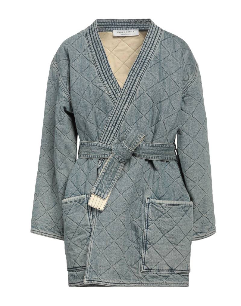 PHILOSOPHY di LORENZO SERAFINI Jeansjacke/-mantel Damen Blau von PHILOSOPHY di LORENZO SERAFINI