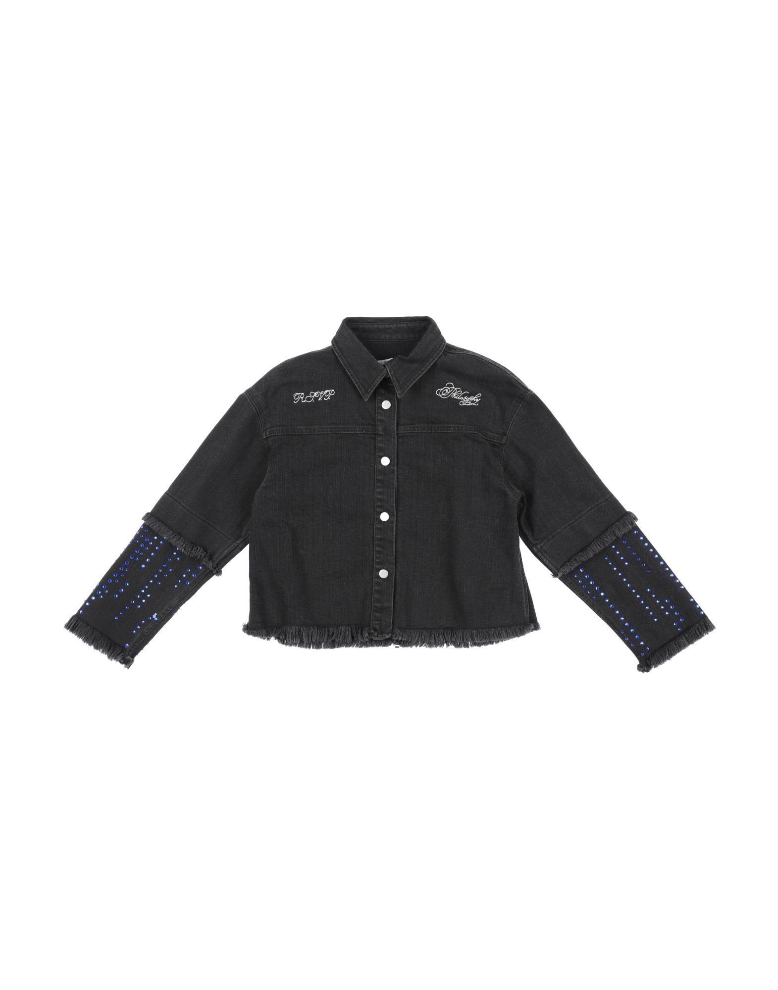 PHILOSOPHY di LORENZO SERAFINI Jeansjacke/-mantel Kinder Schwarz von PHILOSOPHY di LORENZO SERAFINI