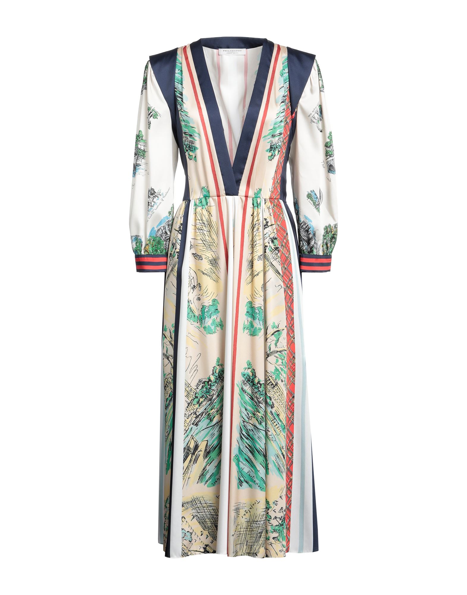 PHILOSOPHY di LORENZO SERAFINI Midi-kleid Damen Beige von PHILOSOPHY di LORENZO SERAFINI