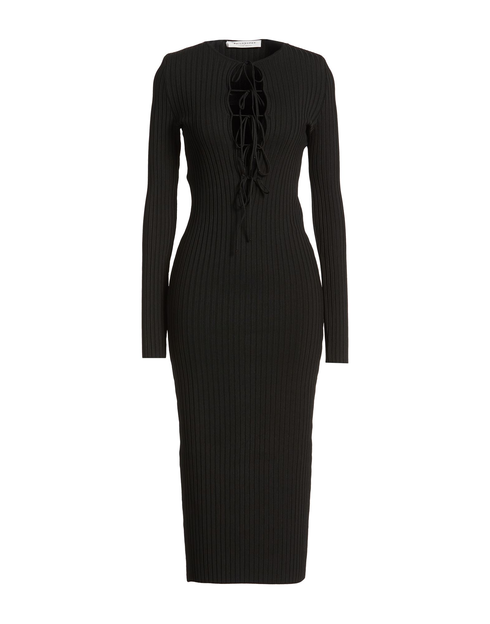 PHILOSOPHY di LORENZO SERAFINI Midi-kleid Damen Schwarz von PHILOSOPHY di LORENZO SERAFINI