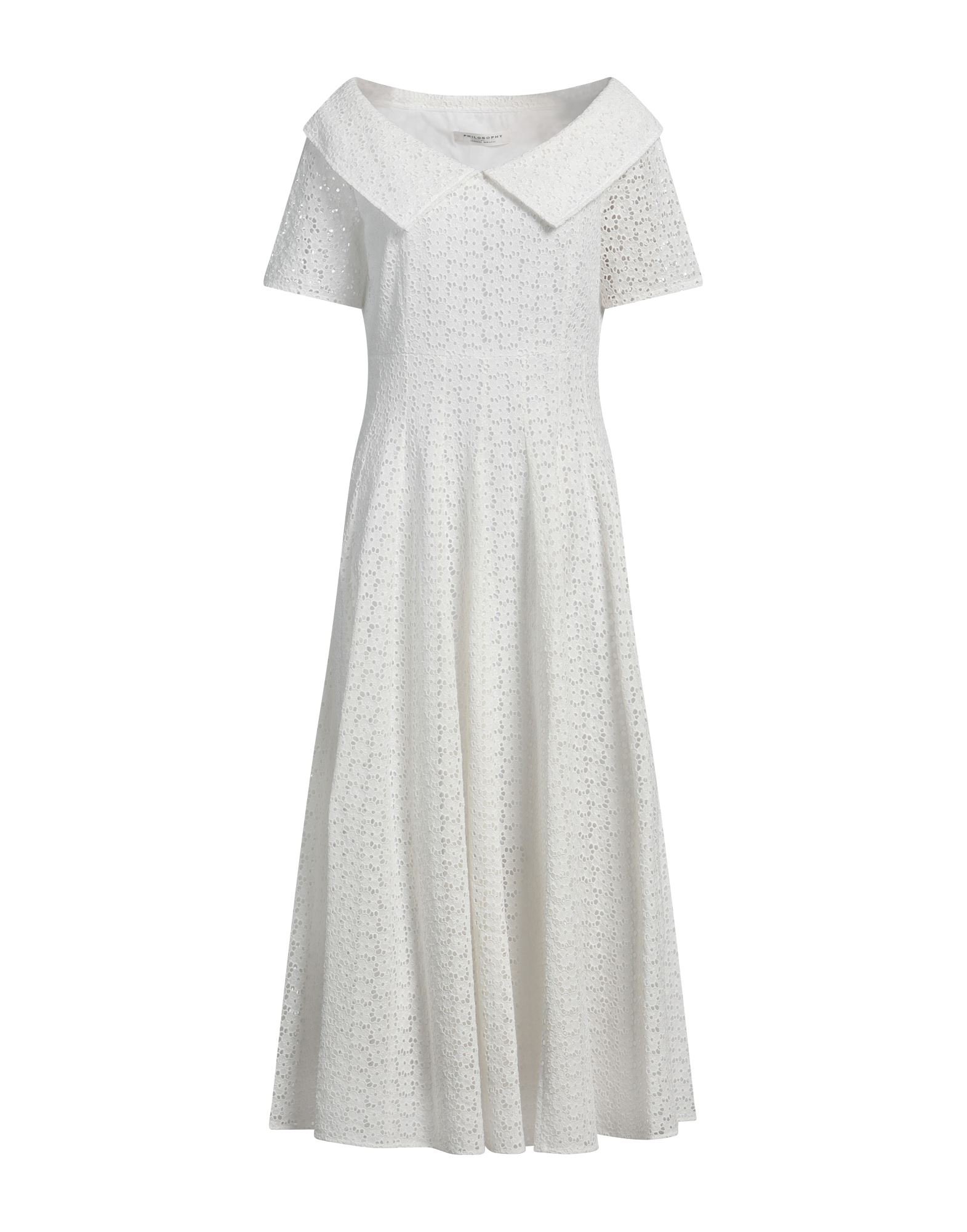 PHILOSOPHY di LORENZO SERAFINI Midi-kleid Damen Weiß von PHILOSOPHY di LORENZO SERAFINI