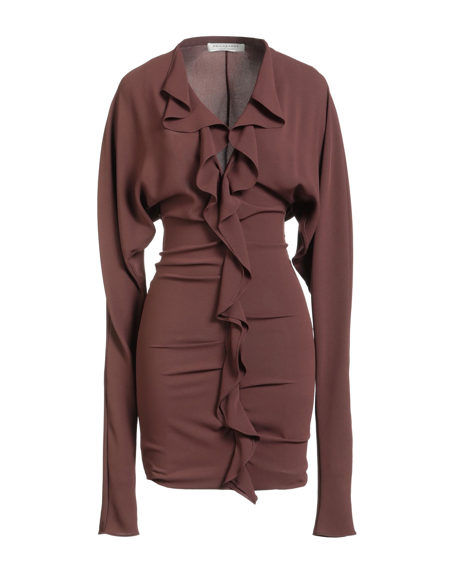 PHILOSOPHY di LORENZO SERAFINI Mini-kleid Damen Braun PHILOSOPHY di LORENZO SERAFINI Mini-kleid Damen Braun von PHILOSOPHY di LORENZO SERAFINI