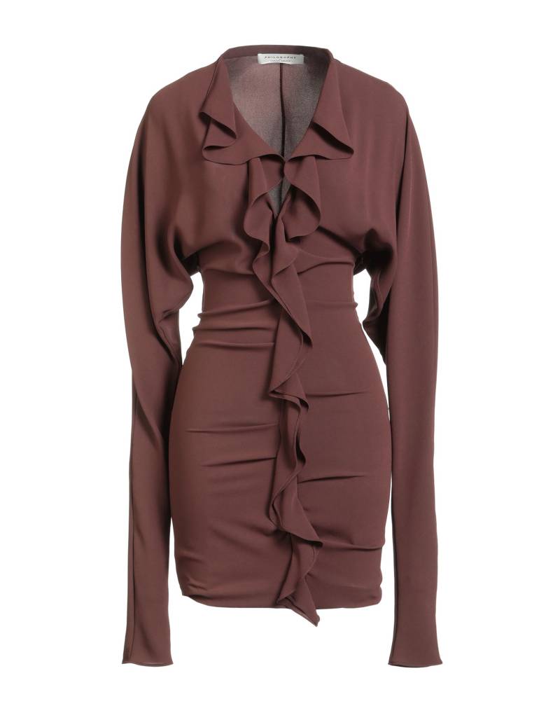 PHILOSOPHY di LORENZO SERAFINI Mini-kleid Damen Braun von PHILOSOPHY di LORENZO SERAFINI