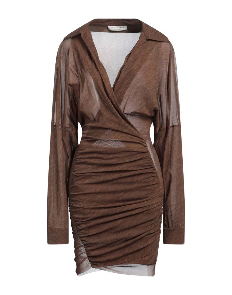 PHILOSOPHY di LORENZO SERAFINI Mini-kleid Damen Braun von PHILOSOPHY di LORENZO SERAFINI