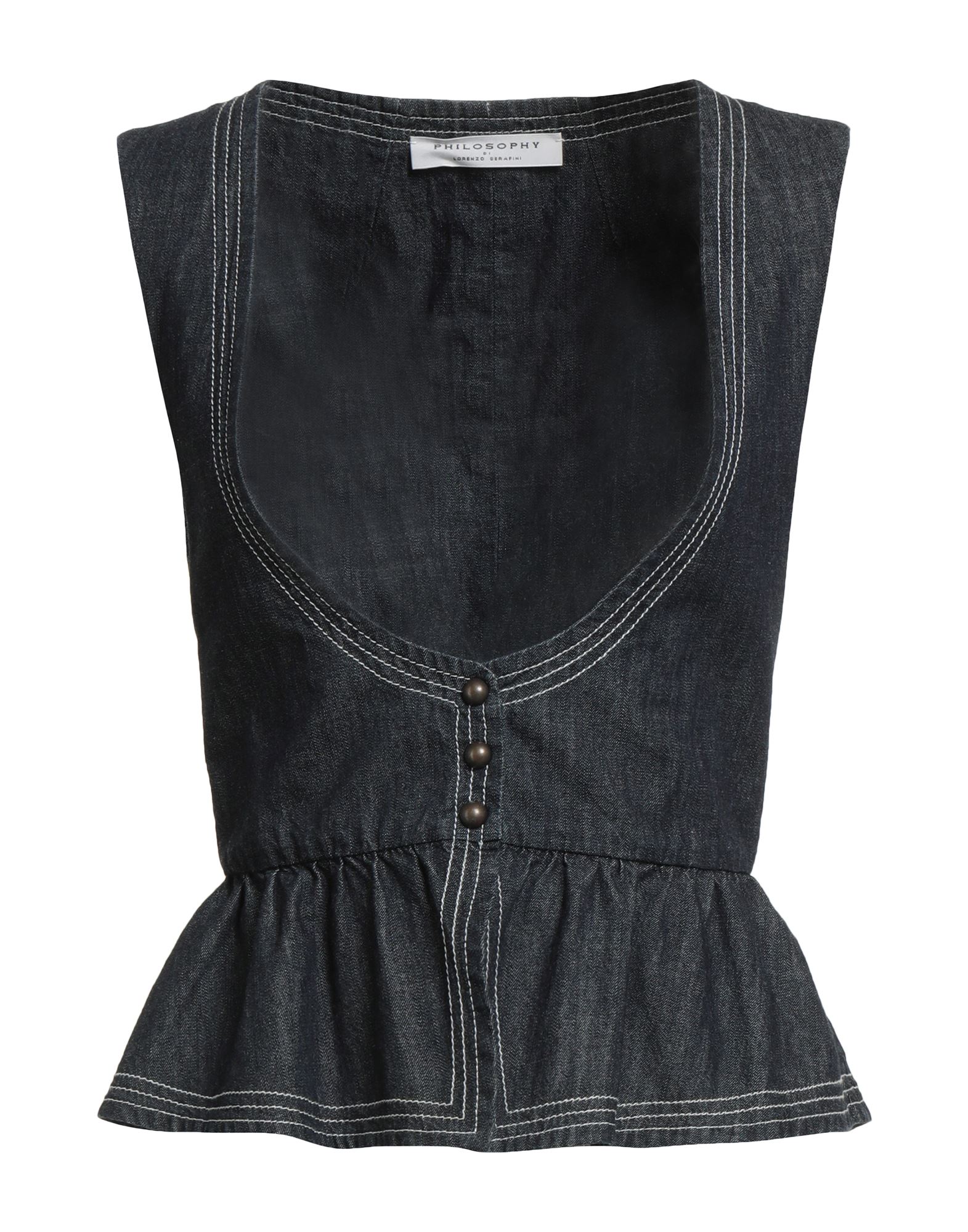 PHILOSOPHY di LORENZO SERAFINI Top Damen Blau PHILOSOPHY di LORENZO SERAFINI Top Damen Blau von PHILOSOPHY di LORENZO SERAFINI