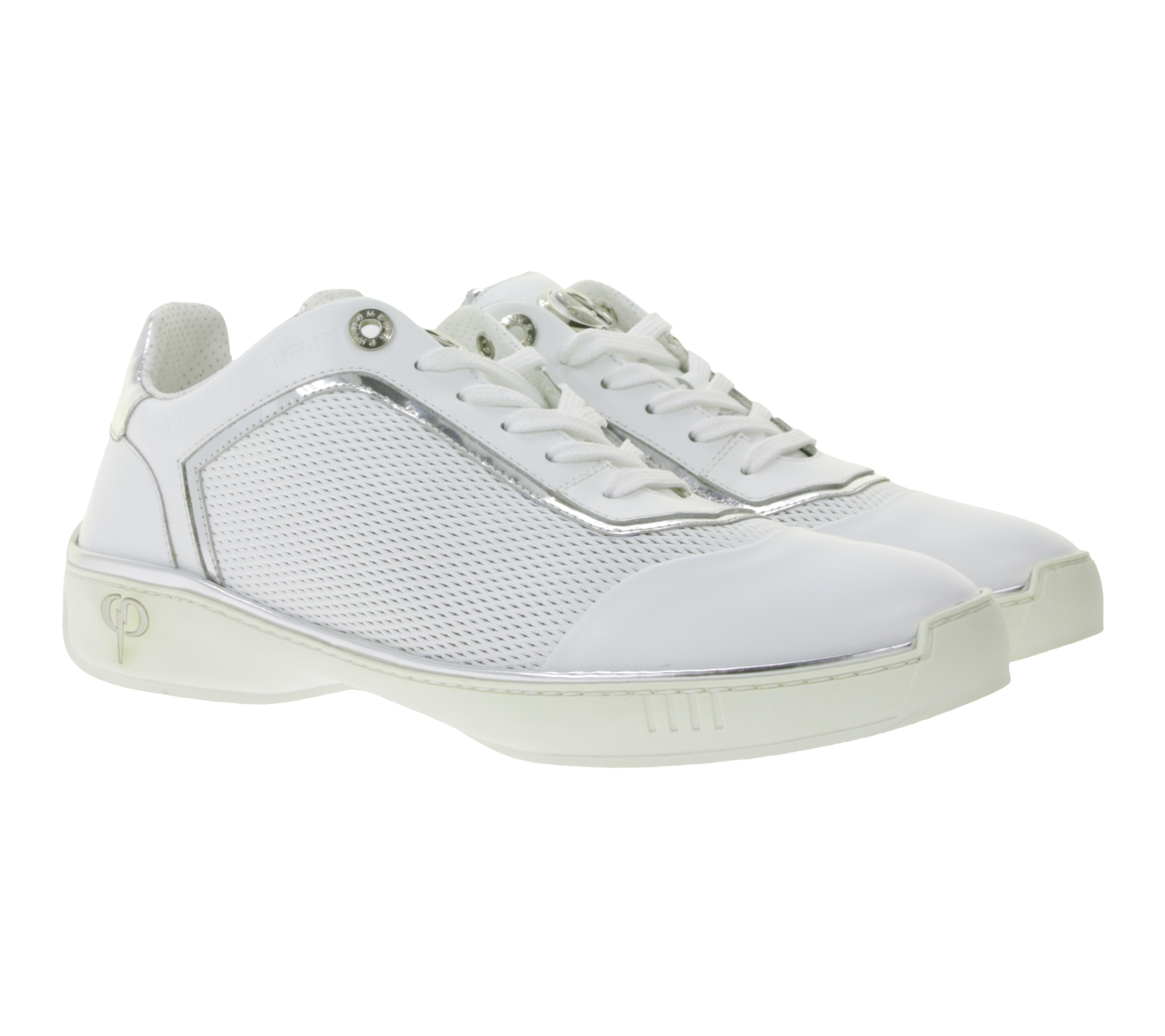 PHINOMEN Herren Sneaker Handarbeit Made in Italien Echtleder-Schuhe Weiß/Silber PHINOMEN Herren Sneaker Handarbeit Made in Italien Echtleder-Schuhe Weiß/Silber von PHINOMEN
