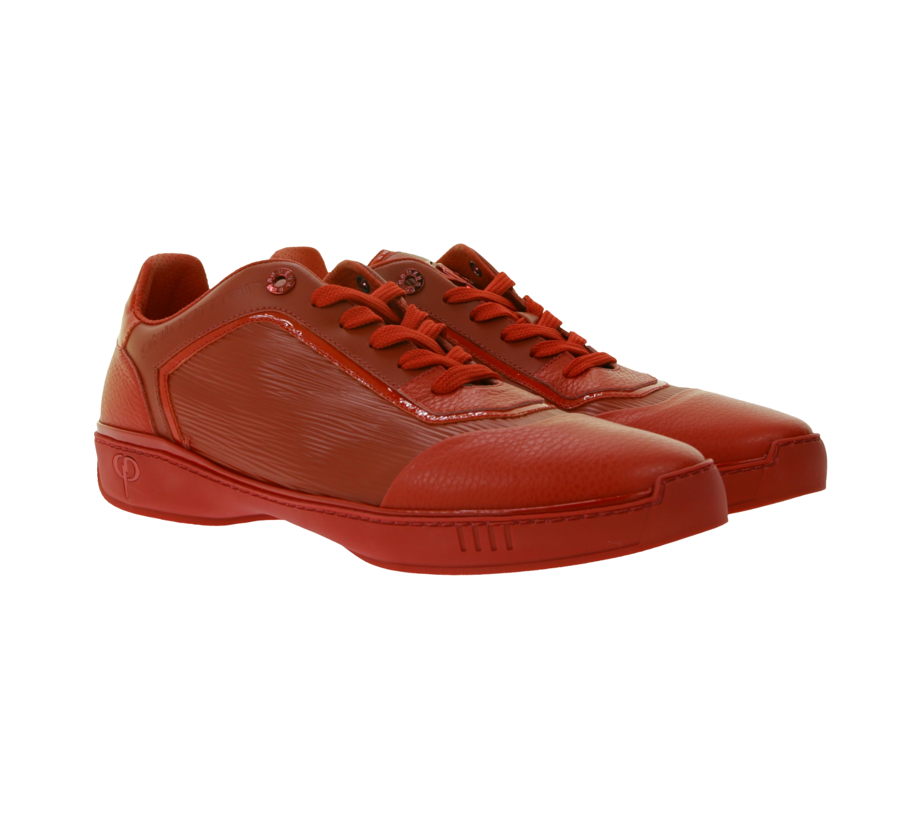 PHINOMEN Herren und Damen Sneaker Handarbeit Made in Italien mit Saffiano-Optik Echtleder-Schuhe Rot PHINOMEN Herren und Damen Sneaker Handarbeit Made in Italien mit Saffiano-Optik Echtleder-Schuhe Rot von PHINOMEN