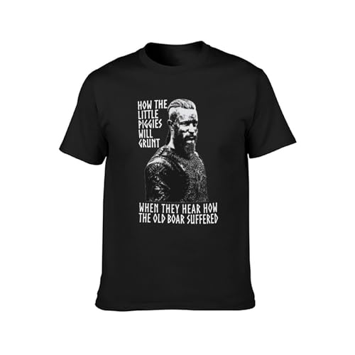 PHKVY Viking Ragnar Lothbrok How The Little Piggies Grunt Medium Black Adults Hoodie Colour11 XXL von PHKVY