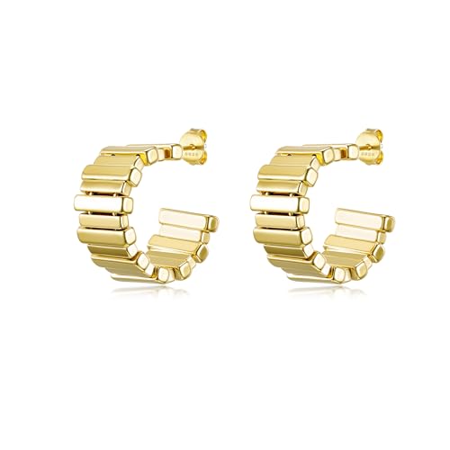 PHNIBIRD Ohrringe Gold Offene Halbe Ohrringe Damen Ohrstecker Herren Modeschmuck Für Männer und Frauen zum Täglichen Tragen von PHNIBIRD