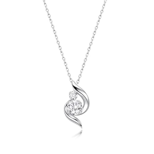 PHNIBIRD Halskette Damen Silber 925 Twist-Design Kette mit Zirkonia Unendlichkeitssymbol Schmuck Geschenk für Frauen Damen zu Weihnachten Valentinstag Geburtstag von PHNIBIRD