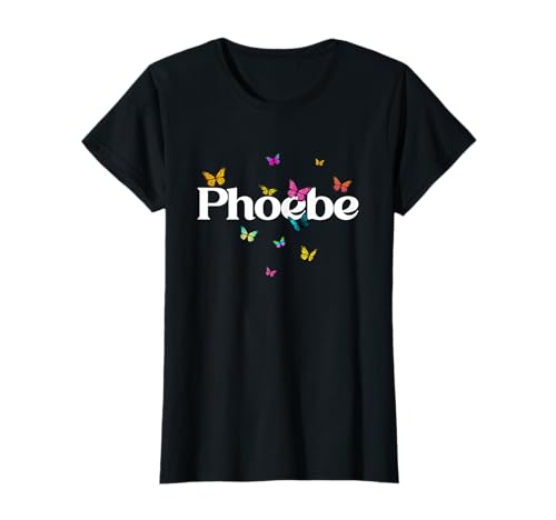 Phoebe - Schöner Mädchen Name mit bunten Schmetterlingen T-Shirt Phoebe - Schöner Mädchen Name mit bunten Schmetterlingen T-Shirt von PHOEBE Tochter Enkel Geburtstag Geschenkideen