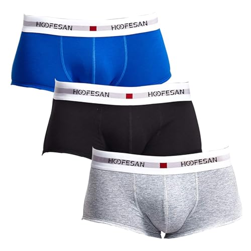 PHOLEEY Boxershorts Herren 3er Pack Baumwolle Männer Unterwäsche Unterhosen Retroshorts Boxer von PHOLEEY