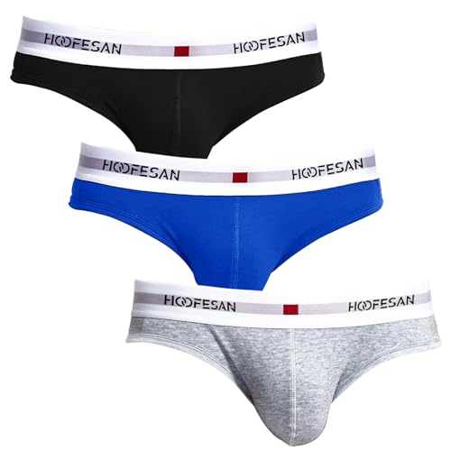PHOLEEY Herren Slips Baumwolle Unterwäsche männer niedrige Taille atmungsaktive Unterhosen geeignet für Sport, Reisen, 3er-Pack,XXL von PHOLEEY