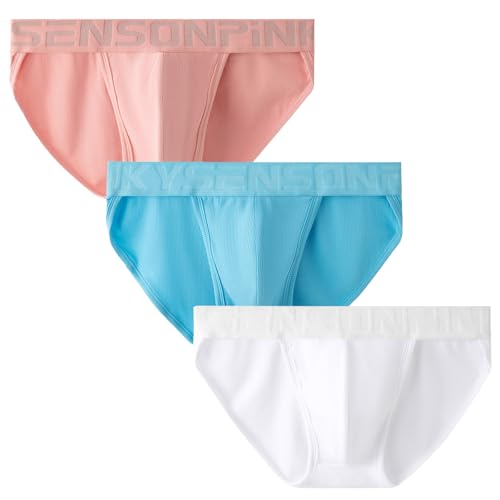 PHOLEEY Unterhosen Herren Slips Modal Unterwäsche männer niedrige Taille atmungsaktive Slips 3er-Pack von PHOLEEY